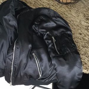 Black bomber jacket